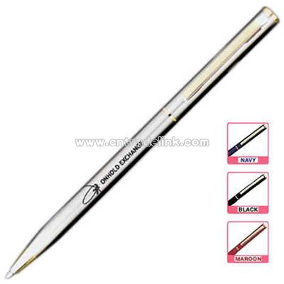 Slim Line Majestic - Stainless Steel twist pen