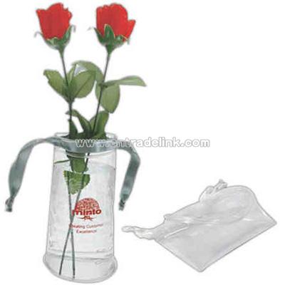 Small transparent PVC foldable vase