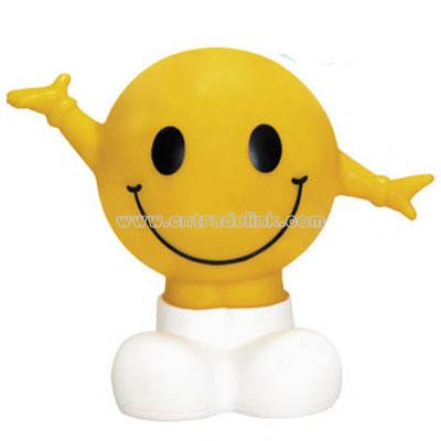 Smiley face shape bank with feet