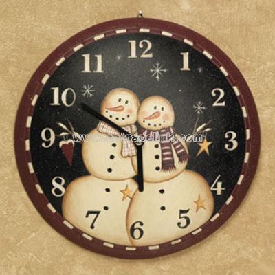 Snow Couple Clock