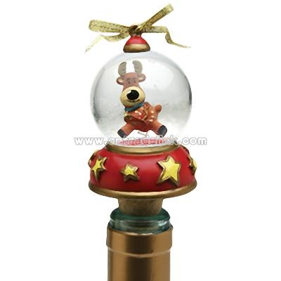 Snow Globe Bottle Topper (Reindeer)