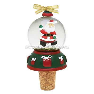 Snow Globe Bottle Topper (Santa)