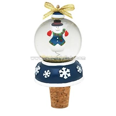 Snow Globe Bottle Topper (Snowman)
