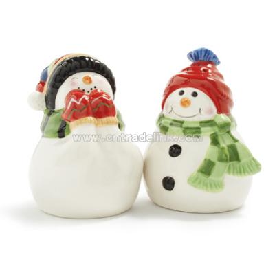 Snowkids Salt and Pepper Shakers Two-Piece Set