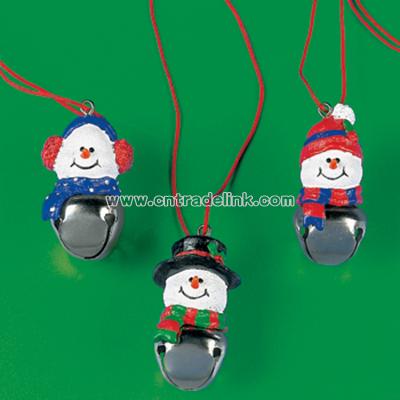 Snowman And Jingle Bell Necklaces