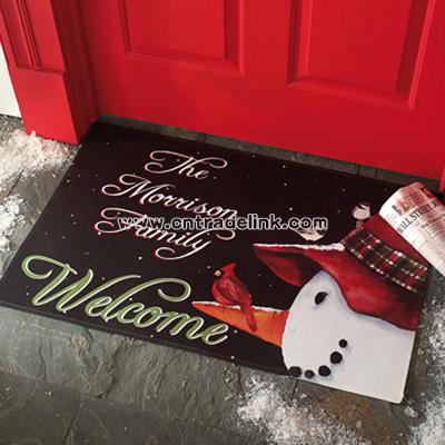 Snowman Cardinal Doormats