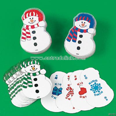 Snowman-Shaped Playing Cards