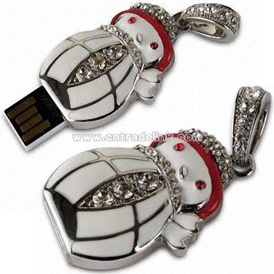 Snowman-shaped Secure USB Flash Drive