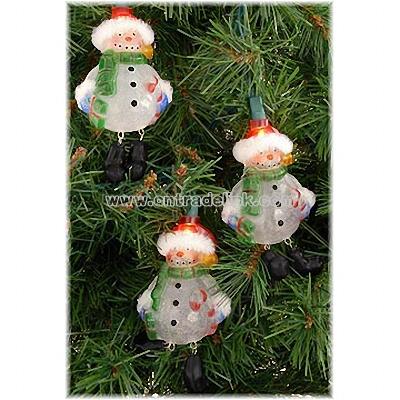 Snowmen With Dangling Legs 10 Light Set