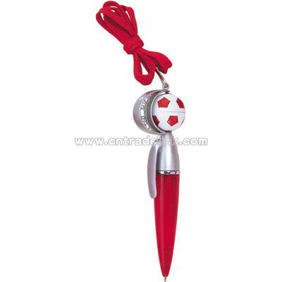 Soccer Ball Pen with Lanyard