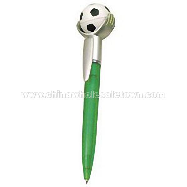 Soccer ball Squeezie Stress Reliever Top Pen