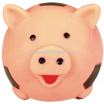 Soccer ball shape pig - Hard rubber animal shape bank