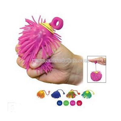 Soft & squeezable stress ball w/ finger loop
