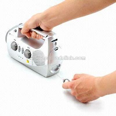 Solar AM/FM Radio with LED Light