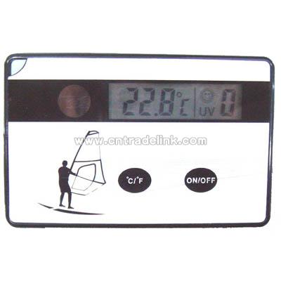 Solar Credit card Temperature Display