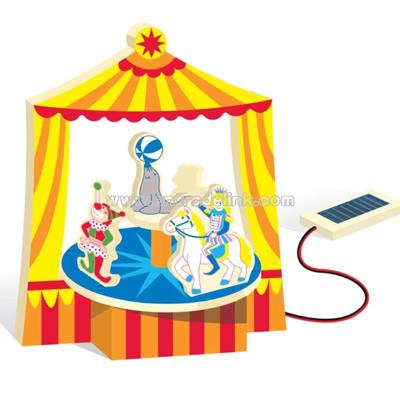 Solar-Panel Controlled Wooden Circus Toy