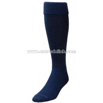 Solid color acrylic nylon custom heel and toe soccer socks
