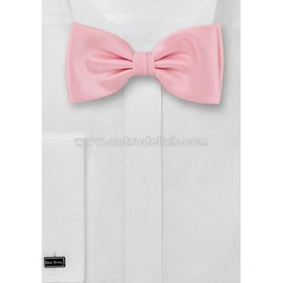 Solid color pink bow tie