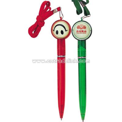 Spheroid ball Pen With Lanyard
