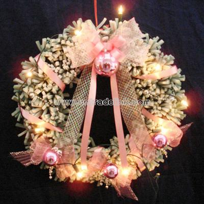 Sponge Optic Fiber Decorative Wreath