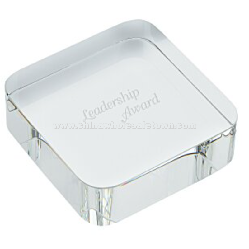 Square Icon Crystal Paperweight