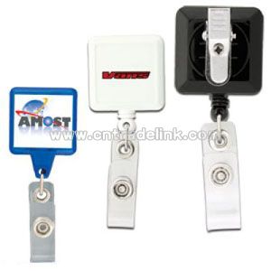Square Retractable Badge Holder