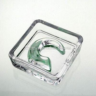 Square Shape Crystal Ashtray