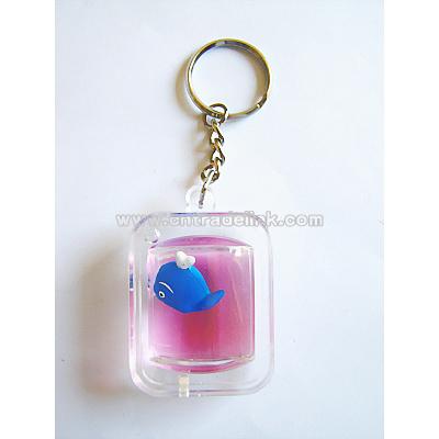 Square Shape Liquid Keychain