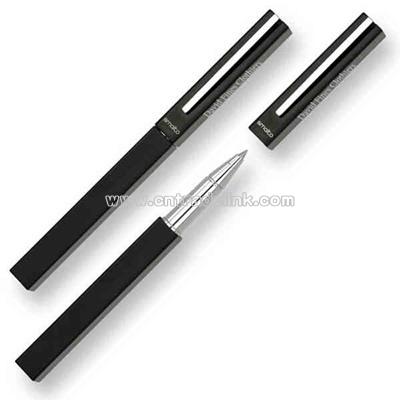 Square cap-off rollerball pen