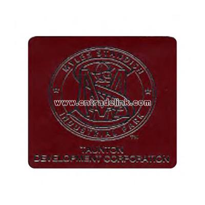 Square leather coaster