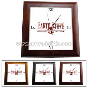 Square wood clock