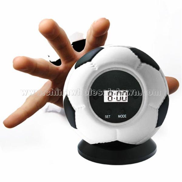 Squeezable Throw It Alarm Clock - Soccer Ball