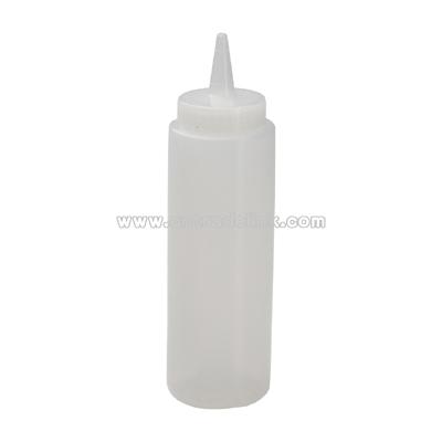 Squeeze bottle regular mouth 8 ounce clear plastic