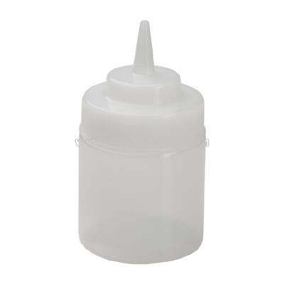 Squeeze bottle wide mouth 8 ounce clear plastic