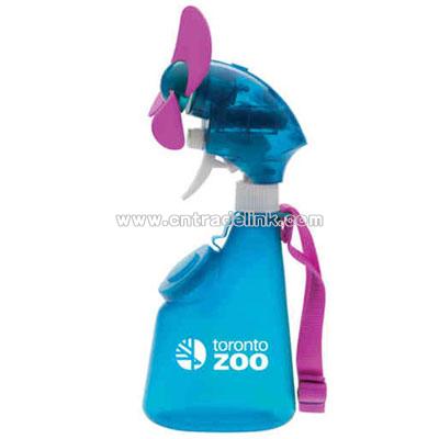 Squeeze breeze spray mist fan