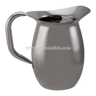 Stainless steel bell pitcher 2 1/4 quart with ice guard