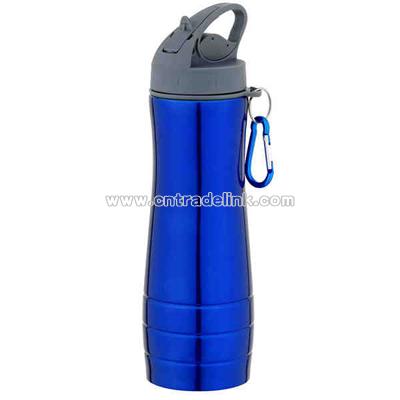 Stainless steel bottle with carabiner