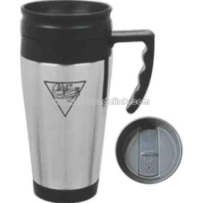 Stainless steel handled tumbler with plastic inside 14 oz