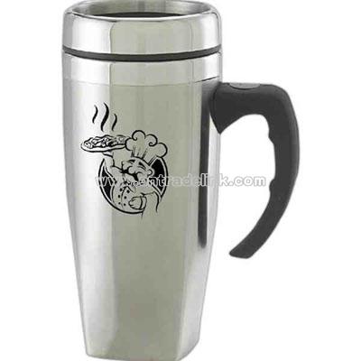 Stainless steel tumbler with foam insulation and handle