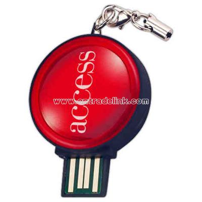 Standard Shaped Epoxy Dome Usb Flash Drive With Keyring