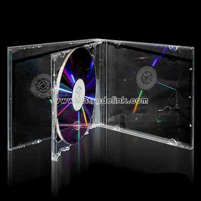 Standard double CD jewel case with clear tray