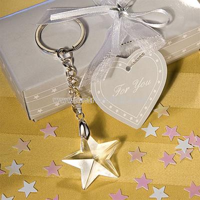 Star Light Crystal Star Keychains