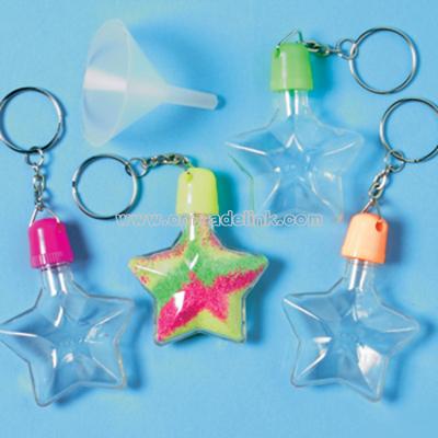 Star Sand Art Bottle Key Chains