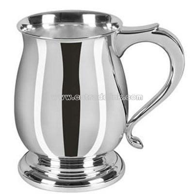 Sterling Silver One Pint Bellied Georgian Tankard