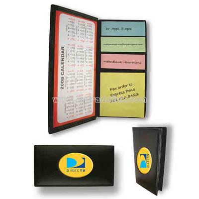 Sticky note holder with calendar