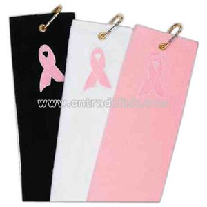Stock Pink Ribbon Golf Towels