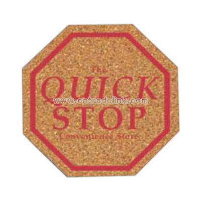 Stop Sign cork coaster