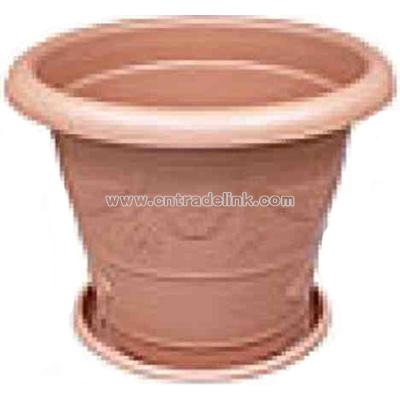 Straight plastic potting vase