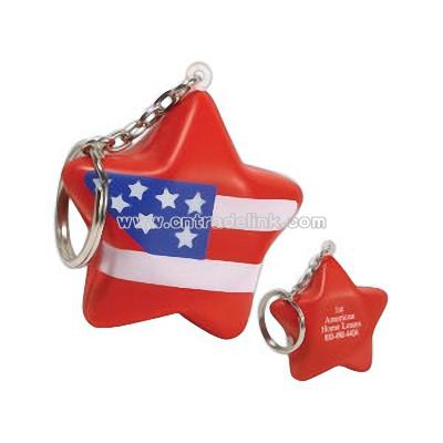 Stress Reliever Key Chain With A Flag Design