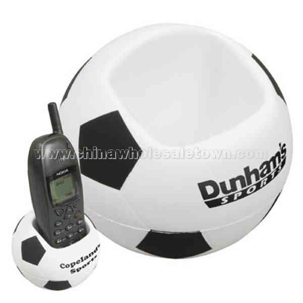 Stress Reliever Soccer Ball Cell Phone Holder